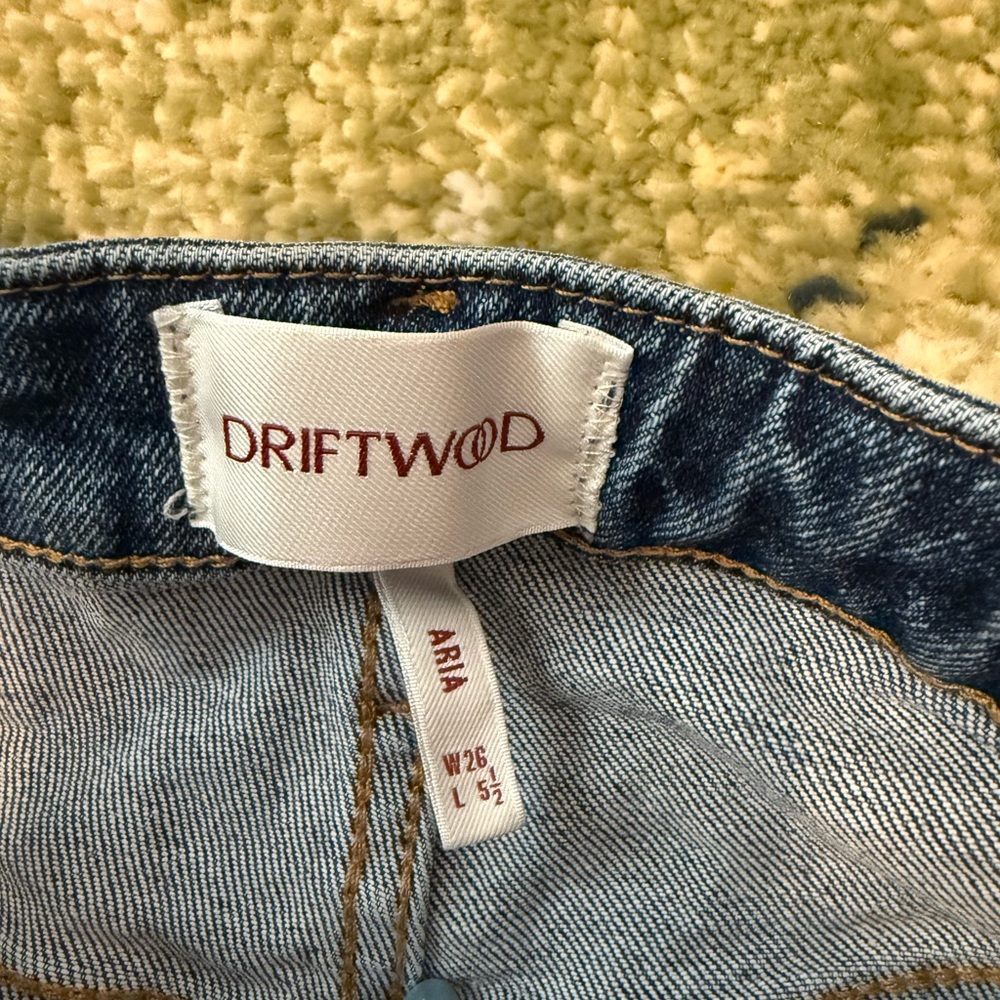 DRIFTWOOD Aria Blue Jean Shorts with Colorful Embroidery - Picture 2 of 3